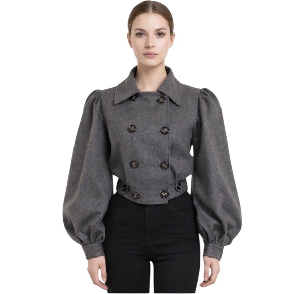 Dolce & Gabbana Jackets & Blazers - Dolce & Gabbana Gray Soft Balloon Sleeve Jacket 36 XS